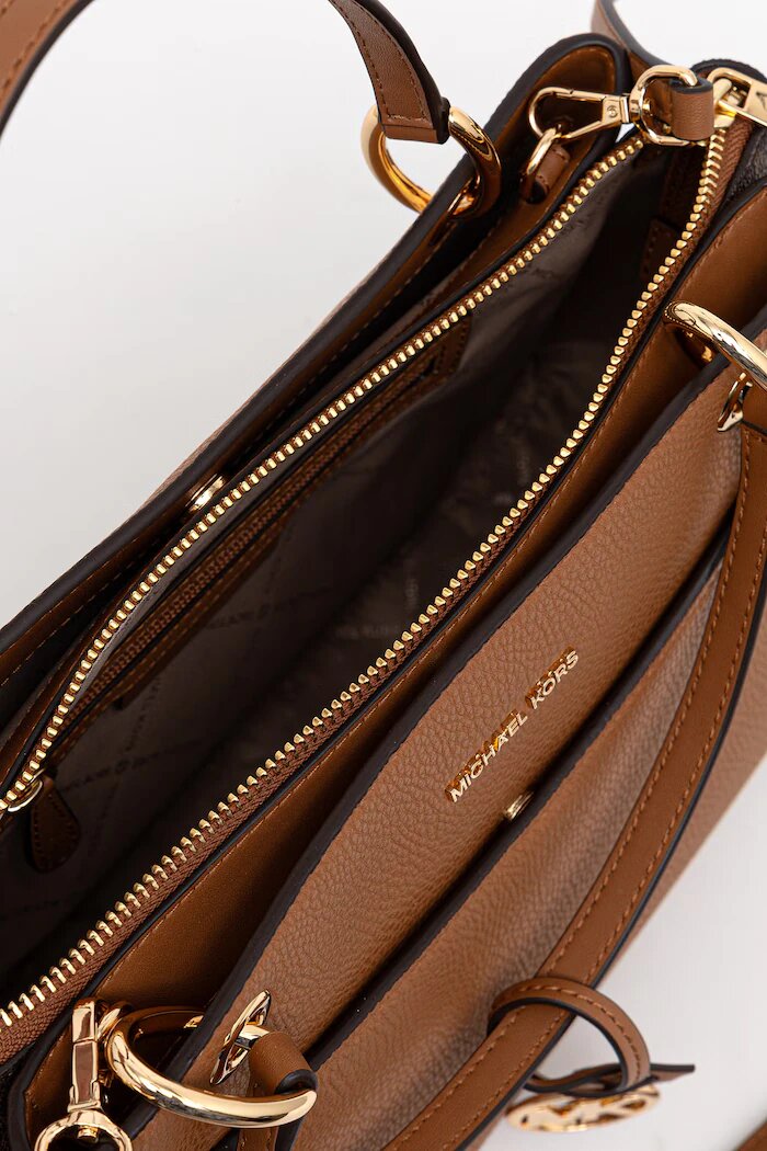 Michael Michael Kors чанта crossbody дамска от имитация на кожа May кафява 30T6GX5L8B