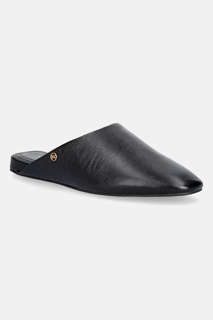 Michael Michael Kors чехли сабо дамски от кожа Cady Mule черни 40T6CDFP1L.001