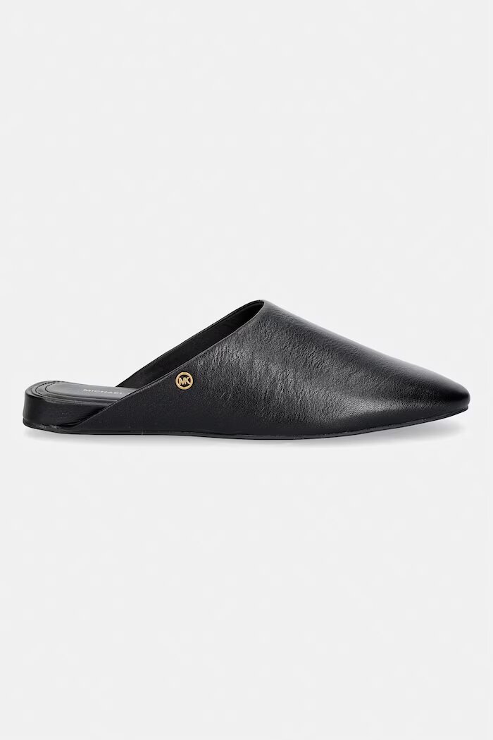 Michael Michael Kors чехли сабо дамски от кожа Cady Mule черни 40T6CDFP1L.001