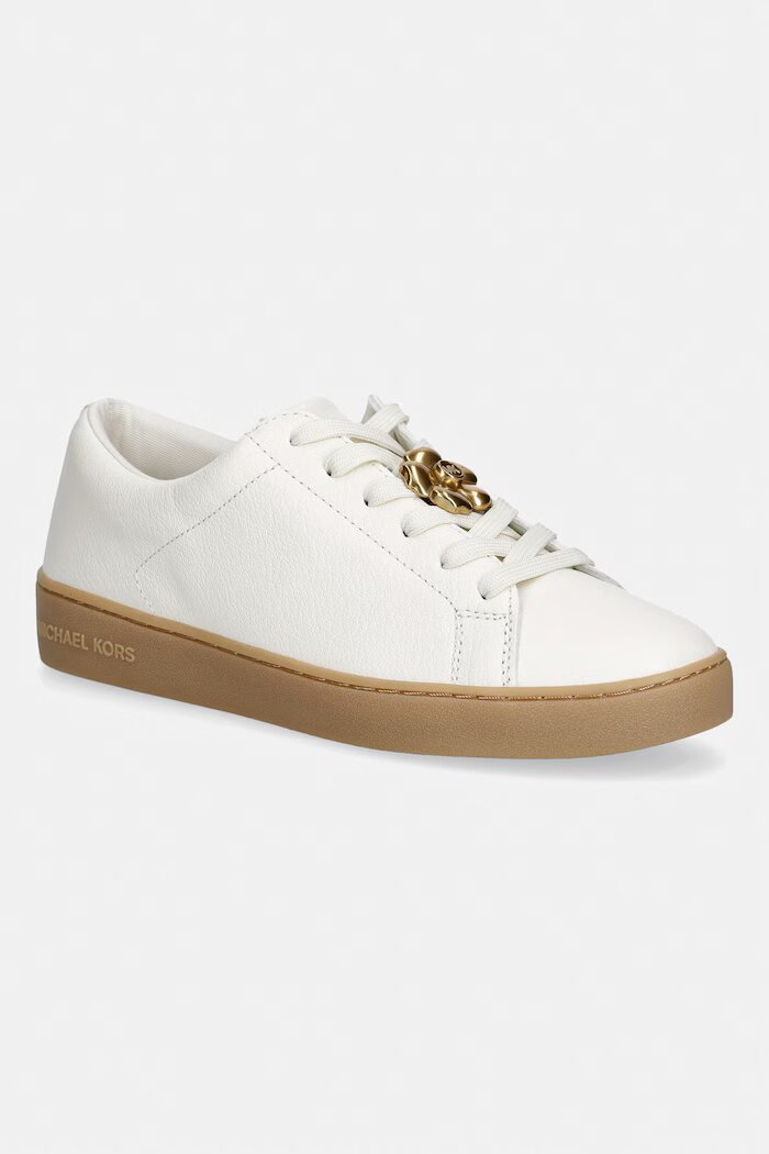 Michael Michael Kors Keaton Lace Up маратонки дамски от кожа бели 43T6KTFS1L.165