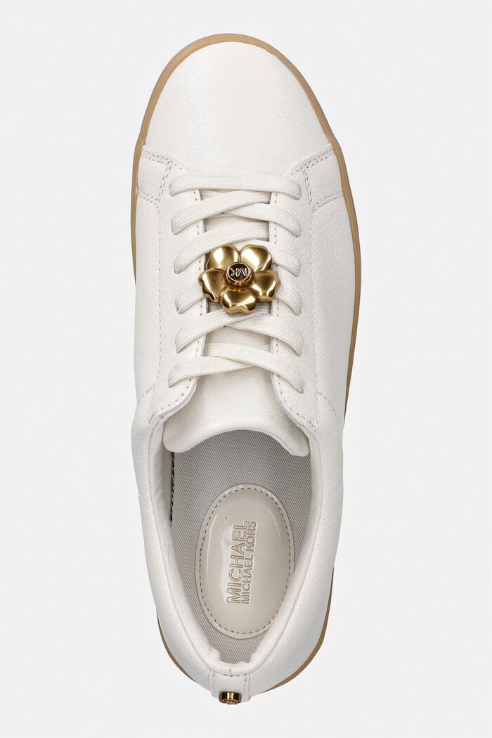 Michael Michael Kors Keaton Lace Up маратонки дамски от кожа бели 43T6KTFS1L.165