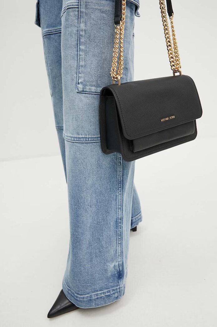 Michael Michael Kors Кожена чанта в черно 30T4GC7L3T