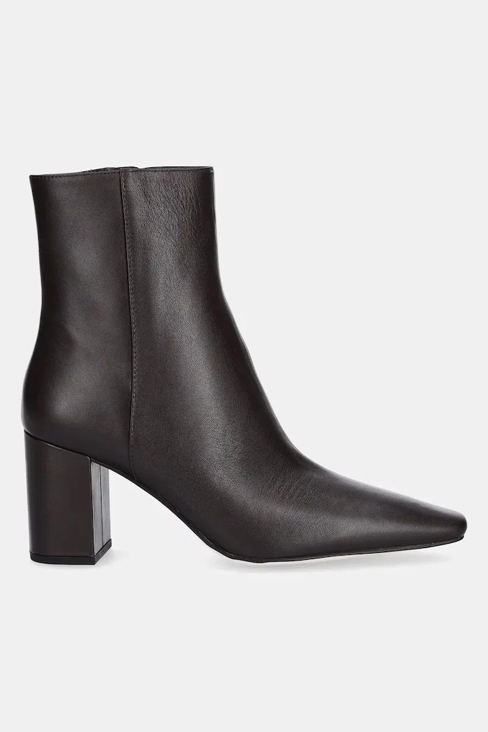 Michael Michael Kors Кожени боти Elise в кафяво с дебел ток 40T5ELME5L.251