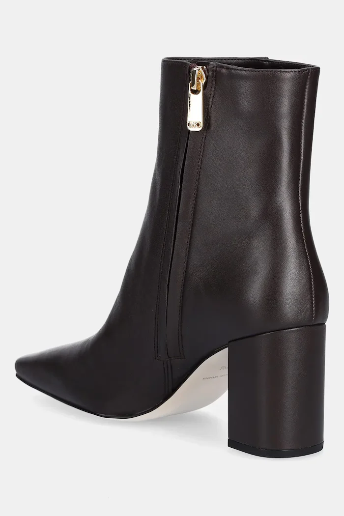 Michael Michael Kors Кожени боти Elise в кафяво с дебел ток 40T5ELME5L.251