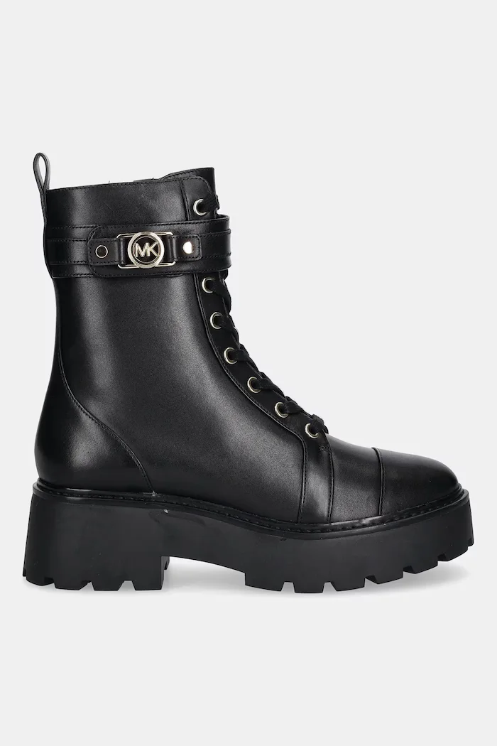 Michael Michael Kors Кожени кубинки Mandy в черно с платформа 40T5MAFE5L.001