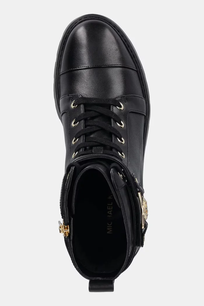 Michael Michael Kors Кожени кубинки Mandy в черно с платформа 40T5MAFE5L.001