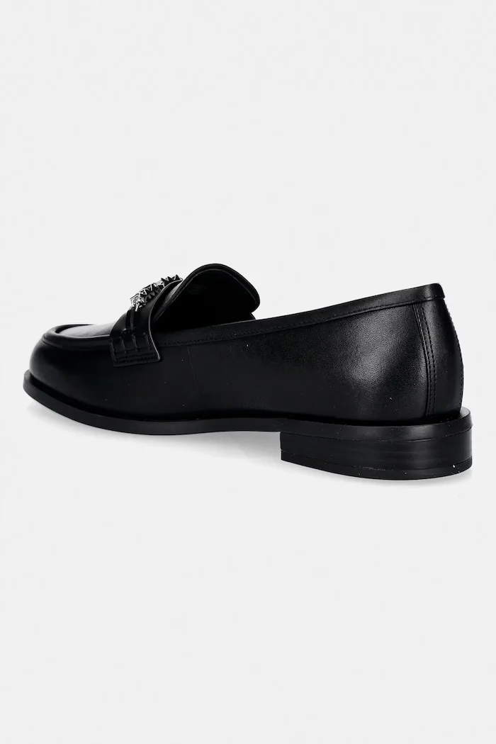 Michael Michael Kors Кожени мокасини Dina Loafer в черно с равна подметка 40R6DIFP1L.001
