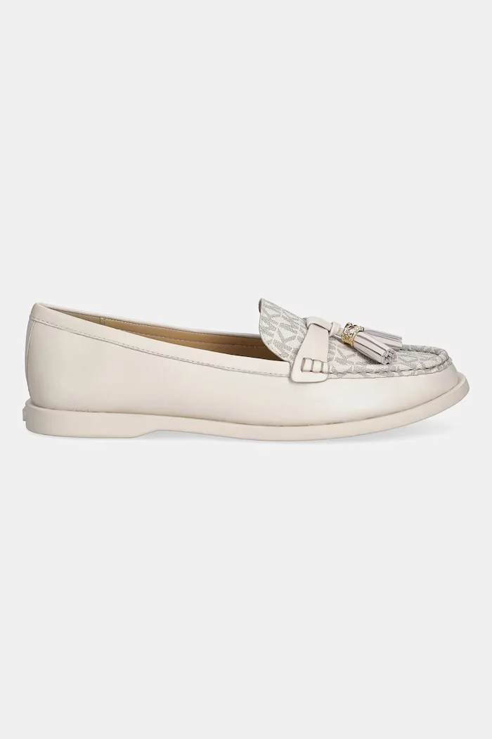 Michael Michael Kors Кожени мокасини Kiernan Loafer в бежово с равна подметка 40T4KRFP1B.289