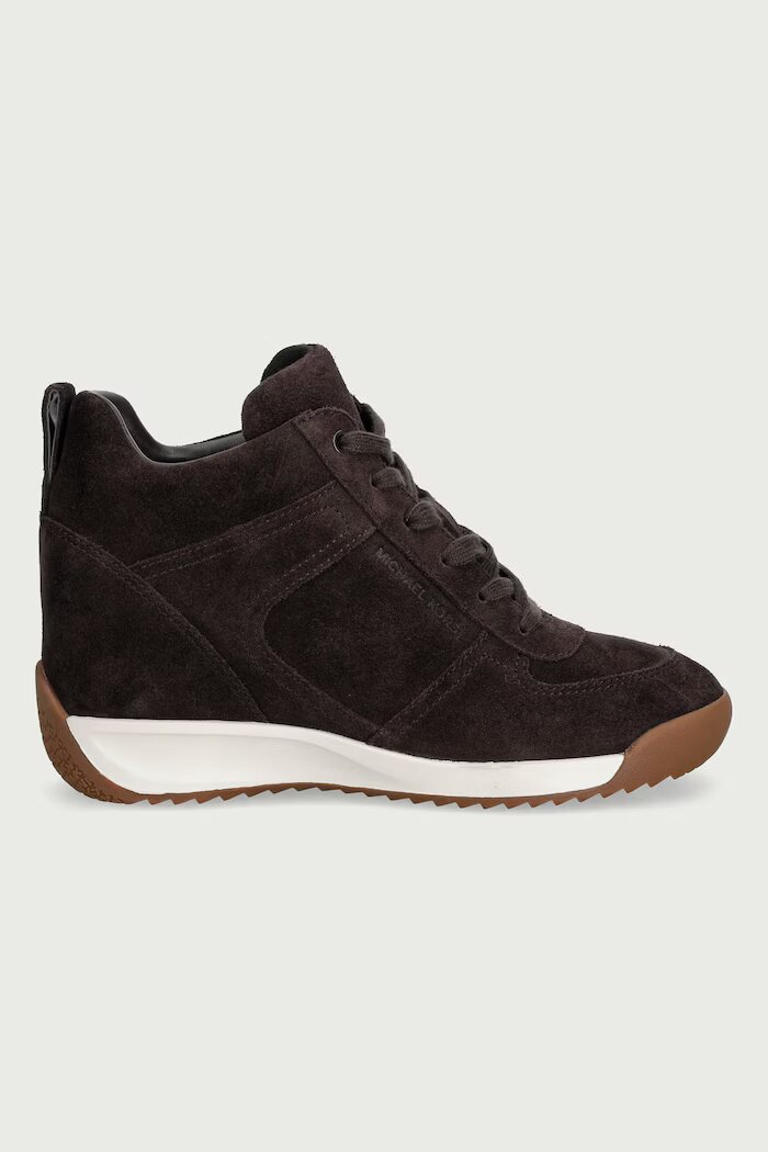 Michael Michael Kors Nikko S2 Wedge Trainer маратонки дамски от велур кафяви 43F6NKFS1S.251