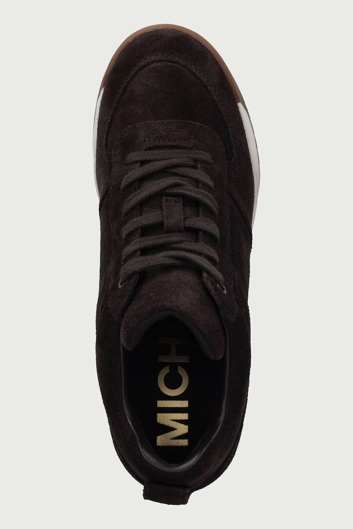 Michael Michael Kors Nikko S2 Wedge Trainer маратонки дамски от велур кафяви 43F6NKFS1S.251