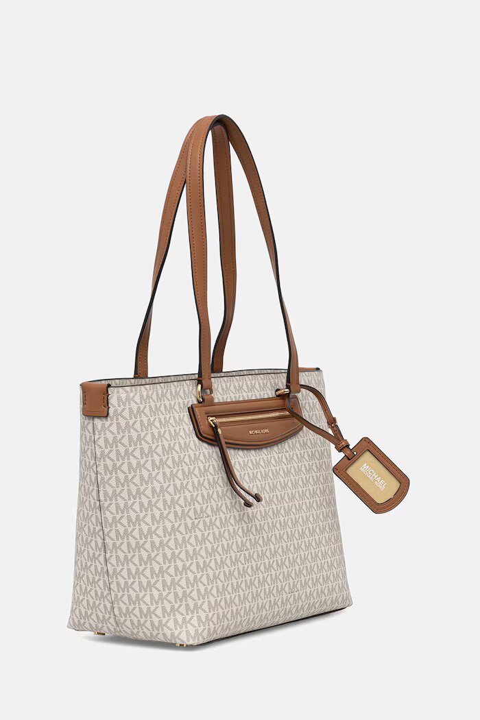 Michael Michael Kors шопинг чанта дамска от имитация на кожа бежова 30S6GTVT2B