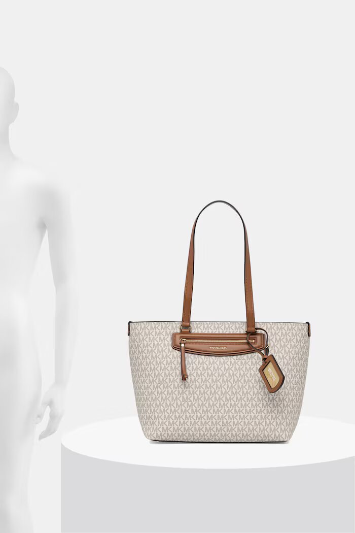 Michael Michael Kors шопинг чанта дамска от имитация на кожа бежова 30S6GTVT2B
