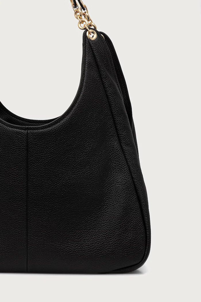 Michael Michael Kors шопинг чанта дамска от кожа ELLIE черна 30F6GEJE7L