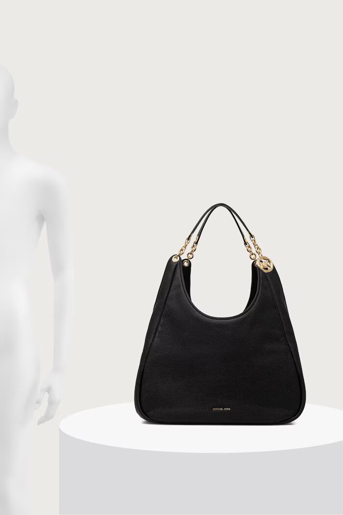 Michael Michael Kors шопинг чанта дамска от кожа ELLIE черна 30F6GEJE7L