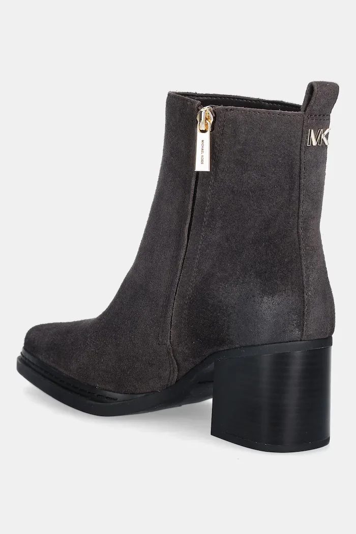 Michael Michael Kors Велурени боти Lex в кафяво с дебел ток 40F5LXME5S.251