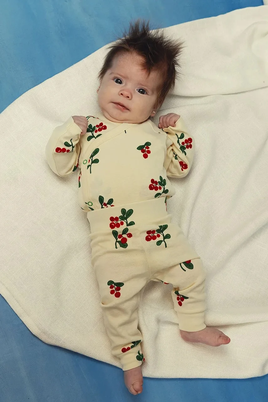 MINI RODINI Бебешки памучен комплект Lingonberries