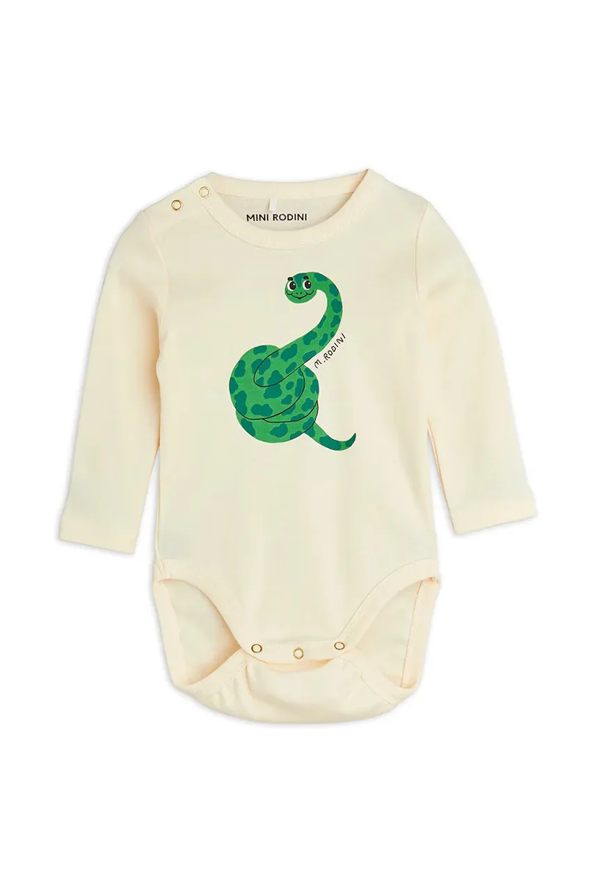 MINI RODINI Бебешко боди от памук Snake