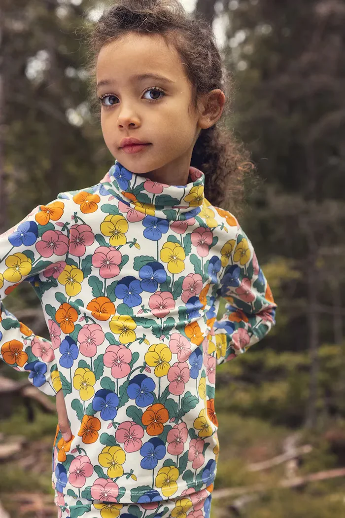 MINI RODINI блуза с дълги ръкави за деца от памук с еластан Violas многоцветна 26720126