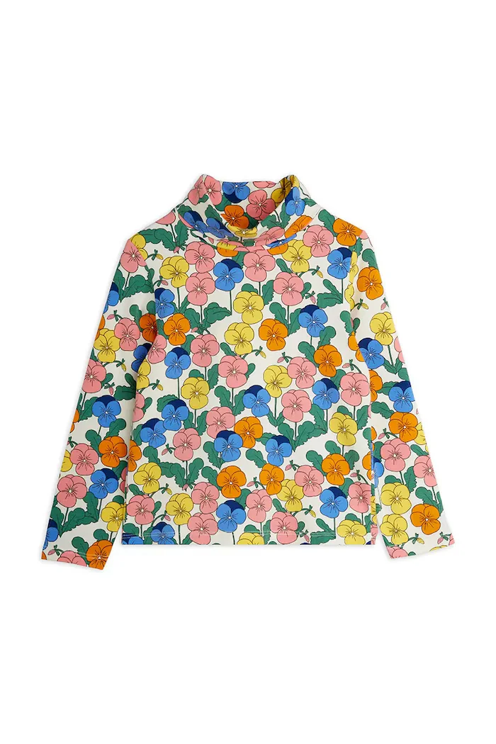 MINI RODINI блуза с дълги ръкави за деца от памук с еластан Violas многоцветна 26720126