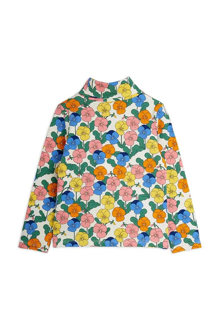 MINI RODINI блуза с дълги ръкави за деца от памук с еластан Violas многоцветна 26720126