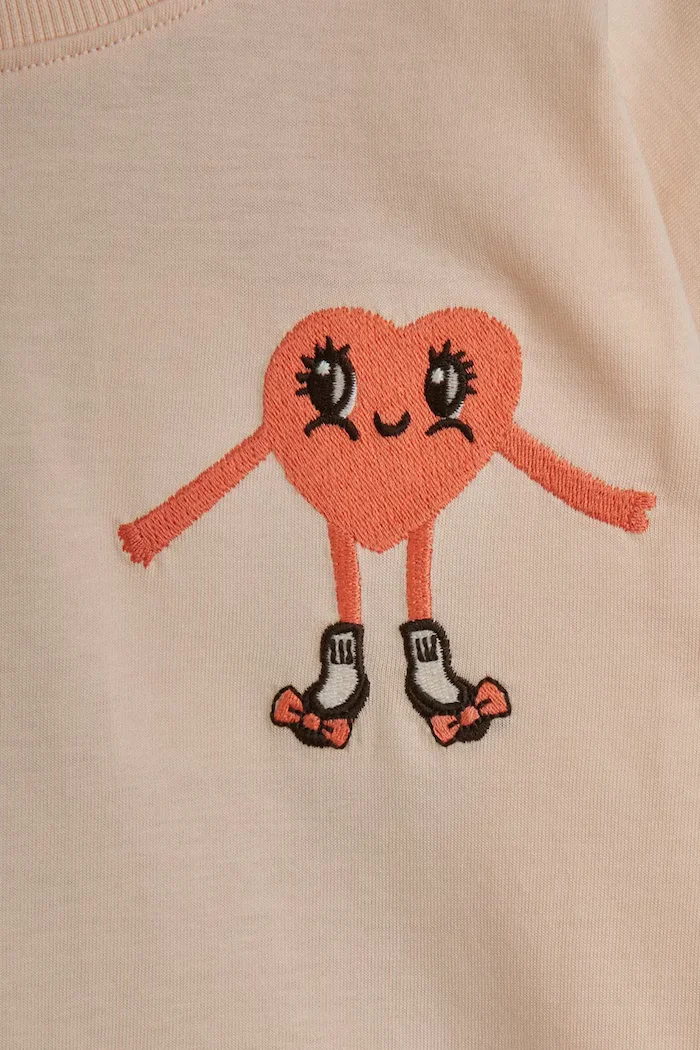 MINI RODINI Детска блуза с дълги ръкави Heart в оранжево 26120122