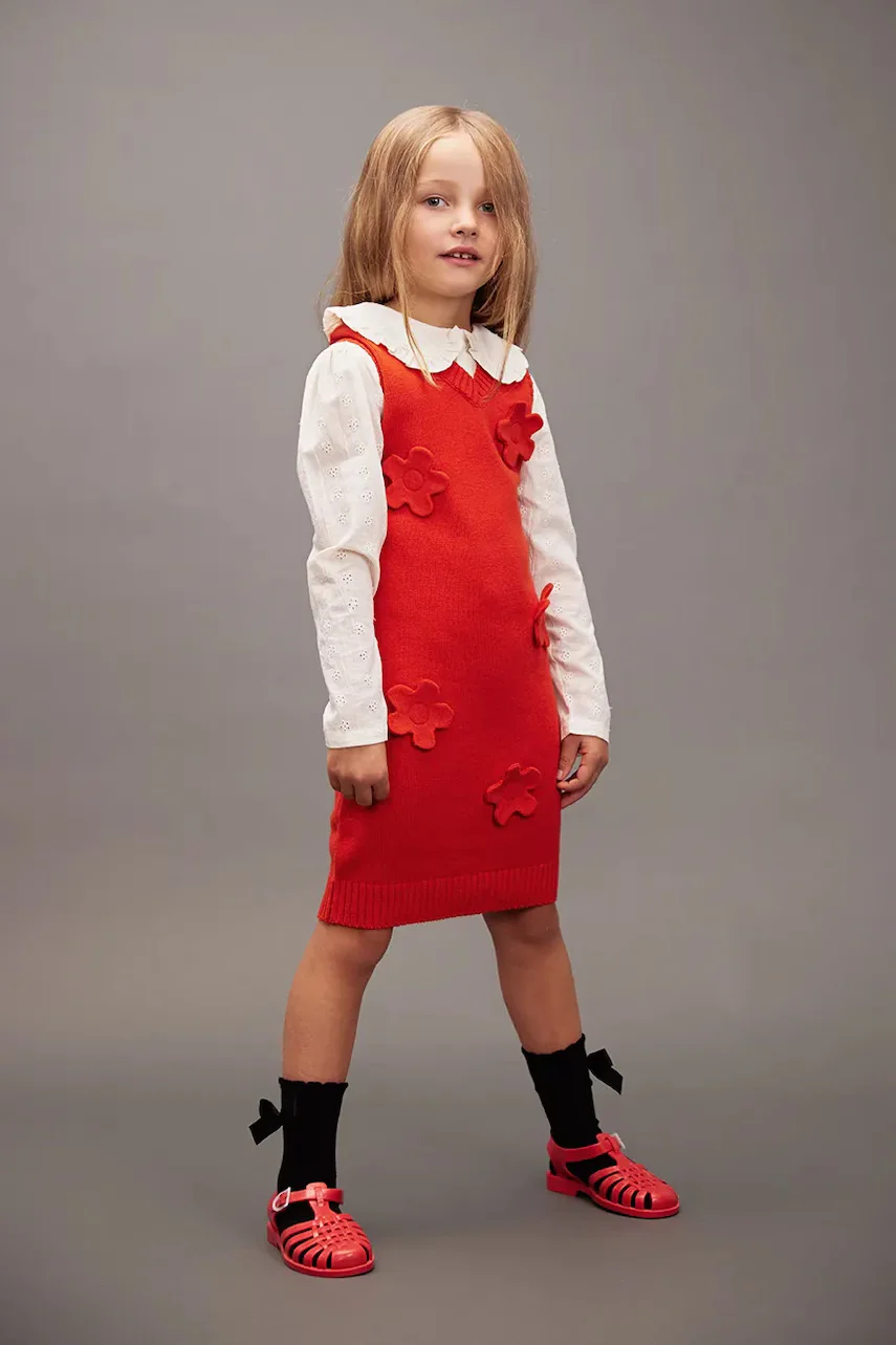 MINI RODINI Детска памучна рокля