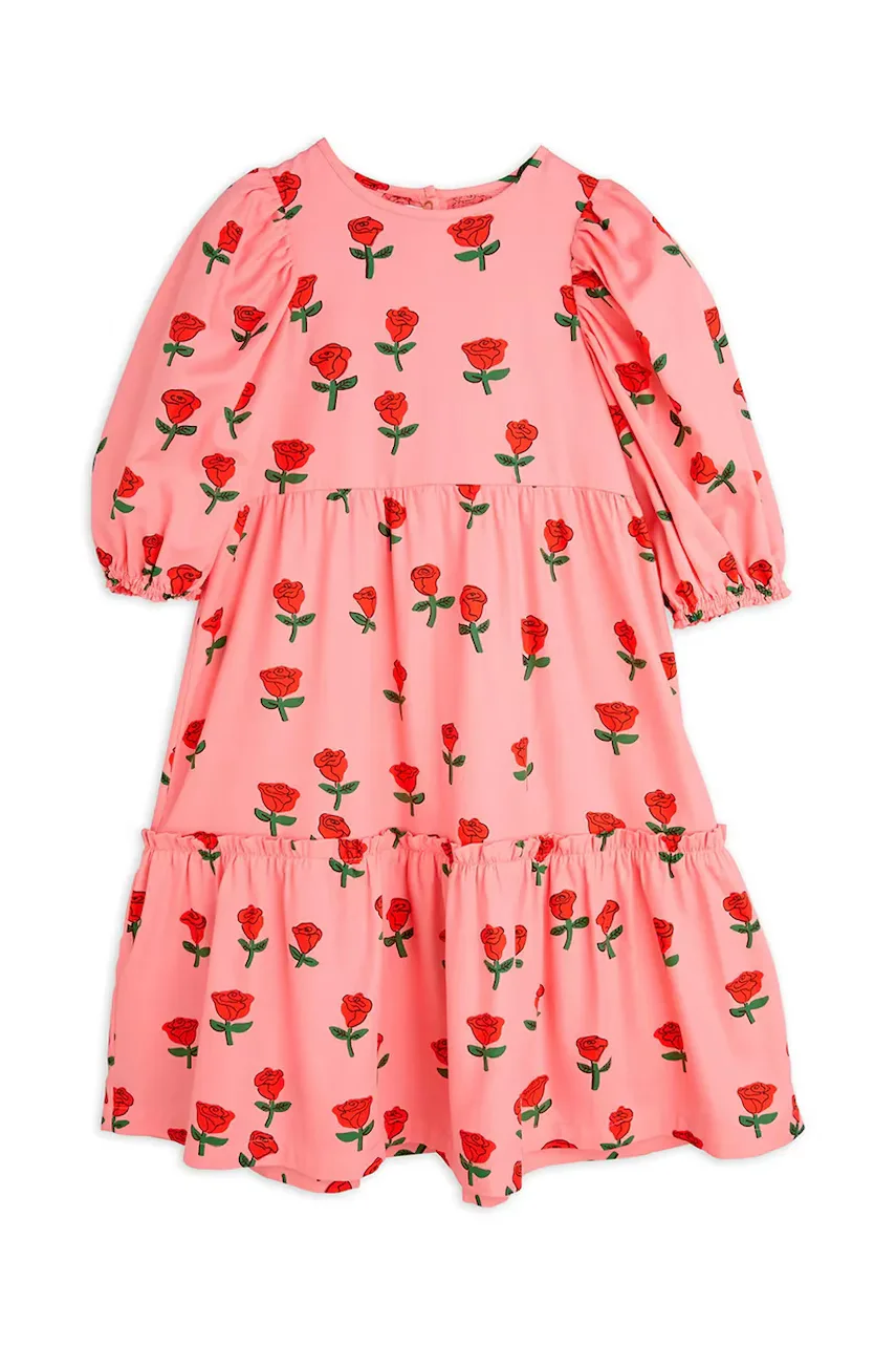 MINI RODINI Детска памучна рокля Roses