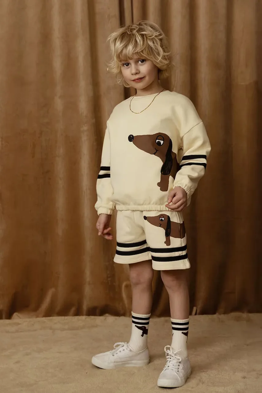 MINI RODINI Детски памучен суичър Dog