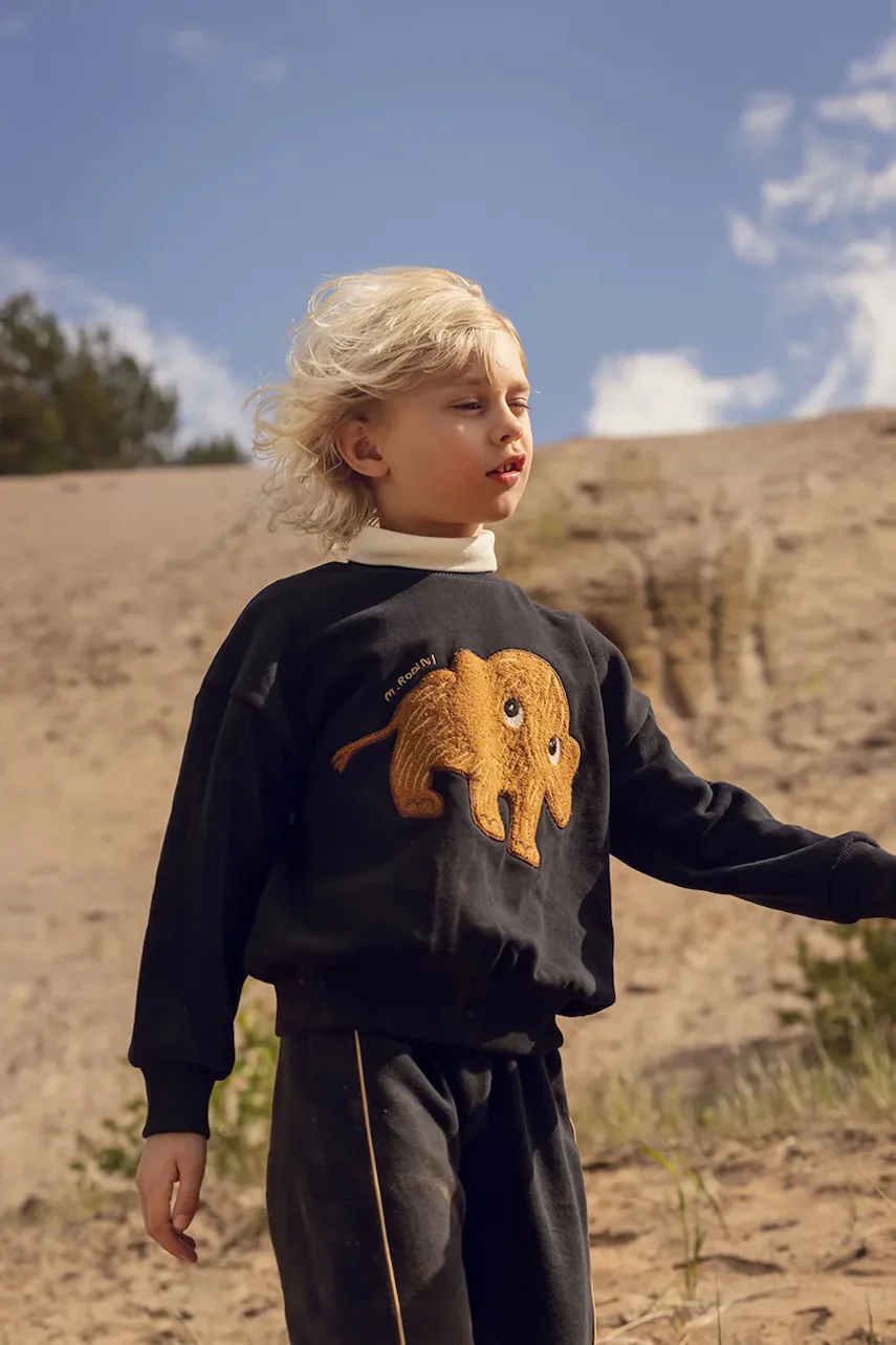 MINI RODINI Детски памучен суичър Mammoth