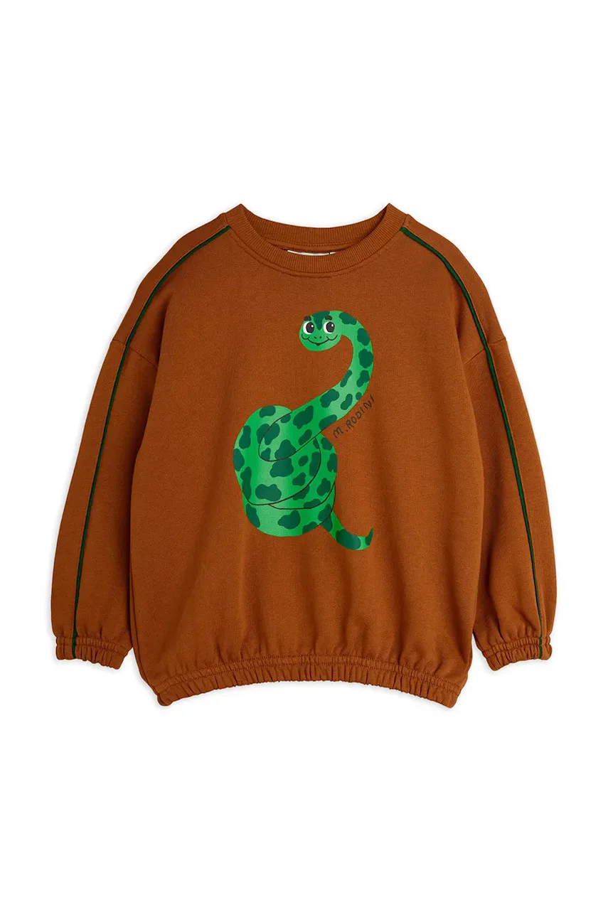 MINI RODINI Детски памучен суичър Snake