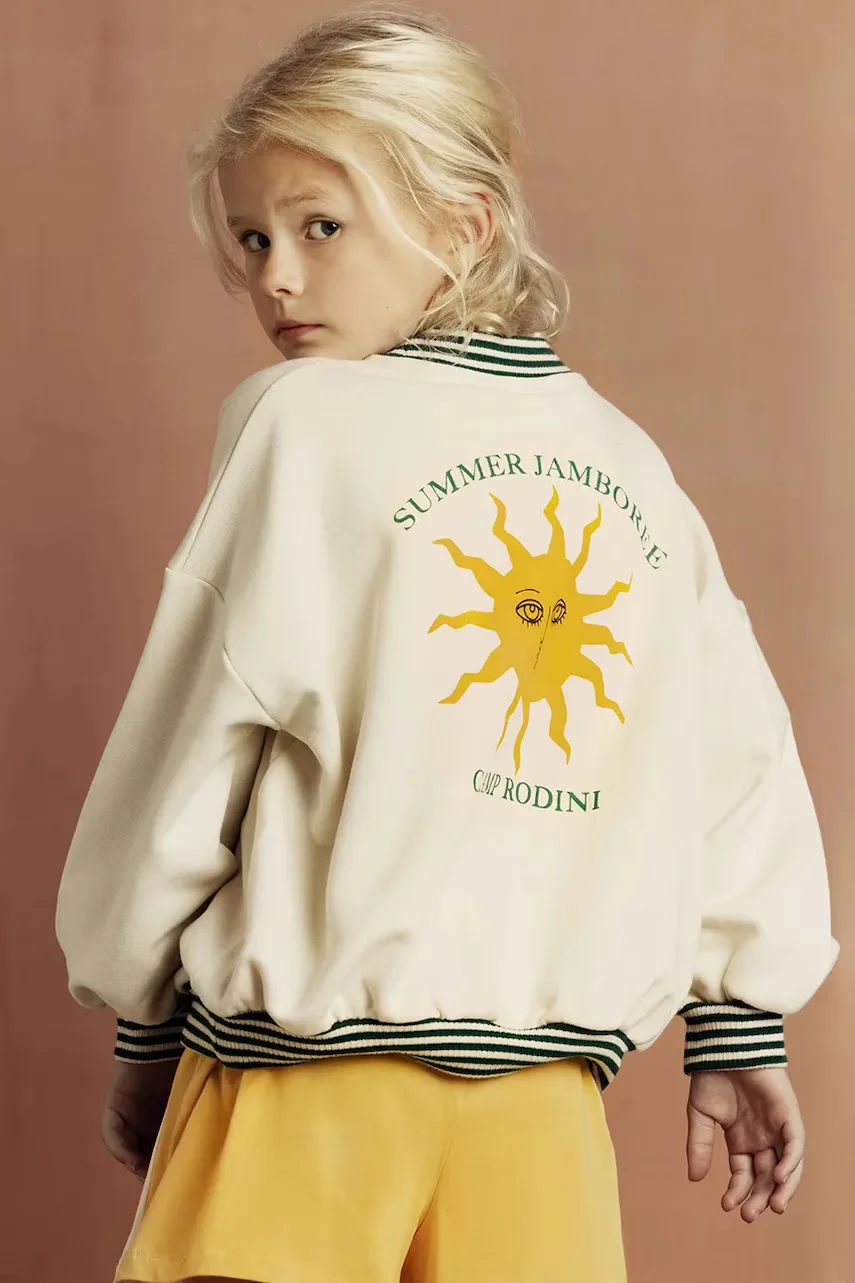 MINI RODINI Детски памучен суичър Sun