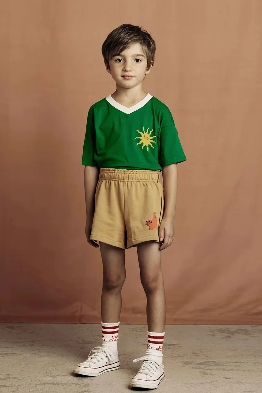 MINI RODINI Детски памучен суичър Sun