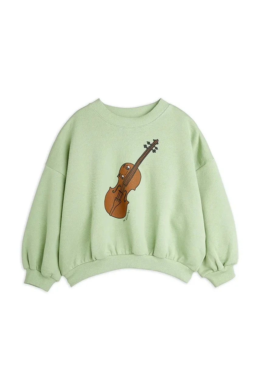MINI RODINI Детски памучен суичър Violin