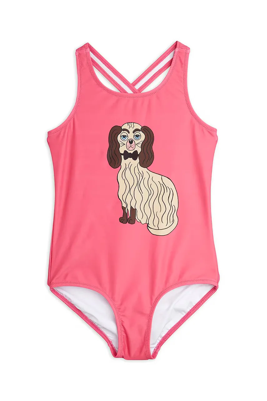 MINI RODINI Детски цял бански Dashing dog