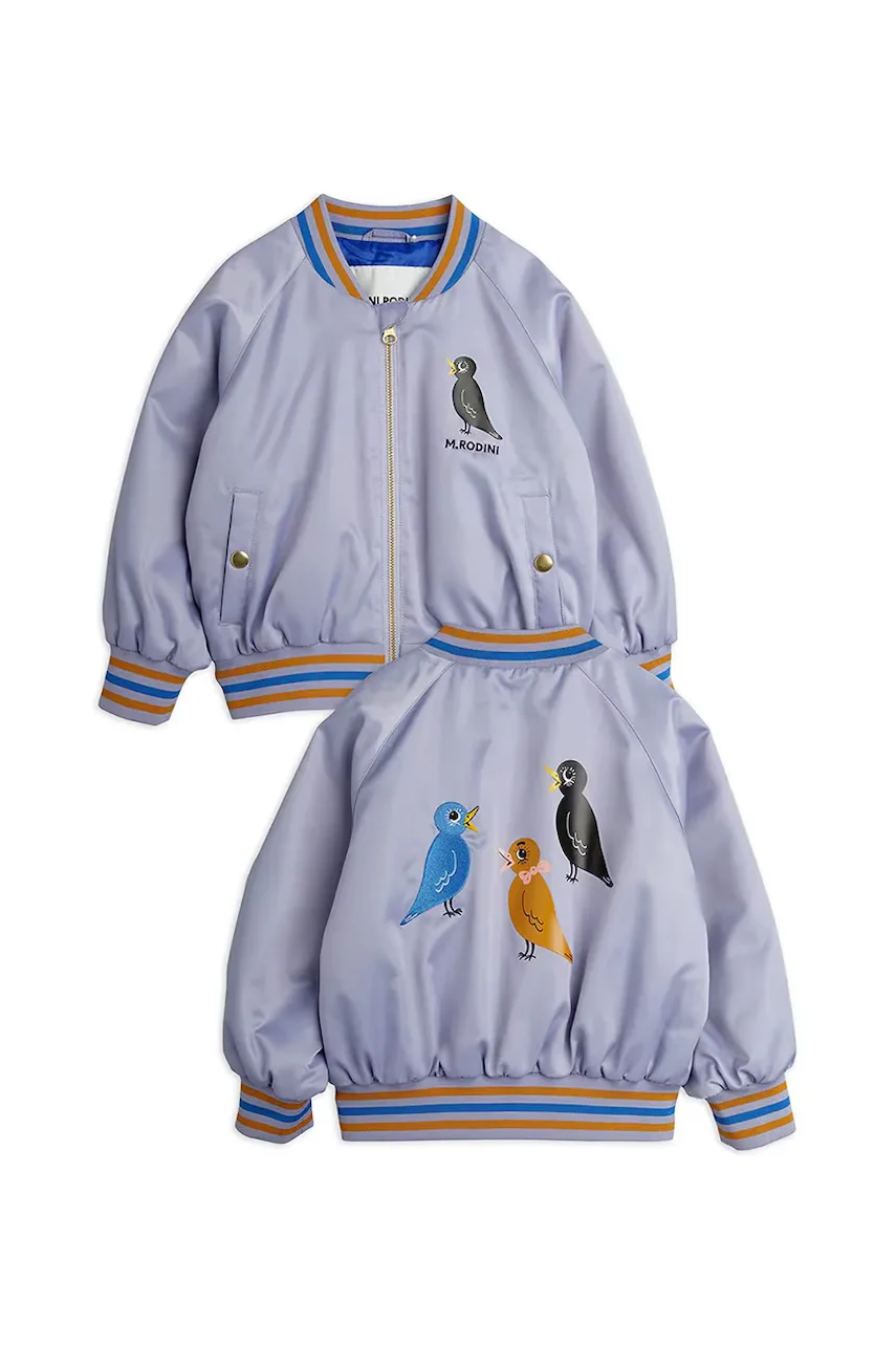 MINI RODINI Детско яке бомбър Birds