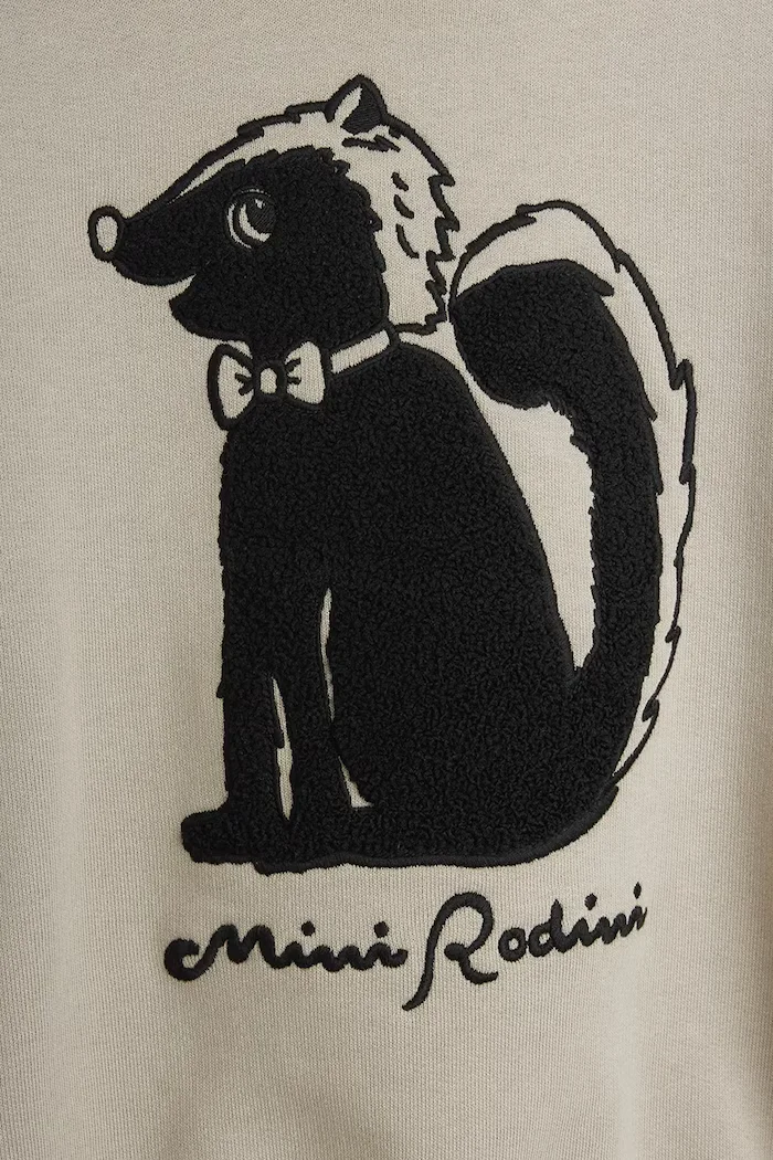 MINI RODINI суичър за деца от памук Skunk сив 26720114