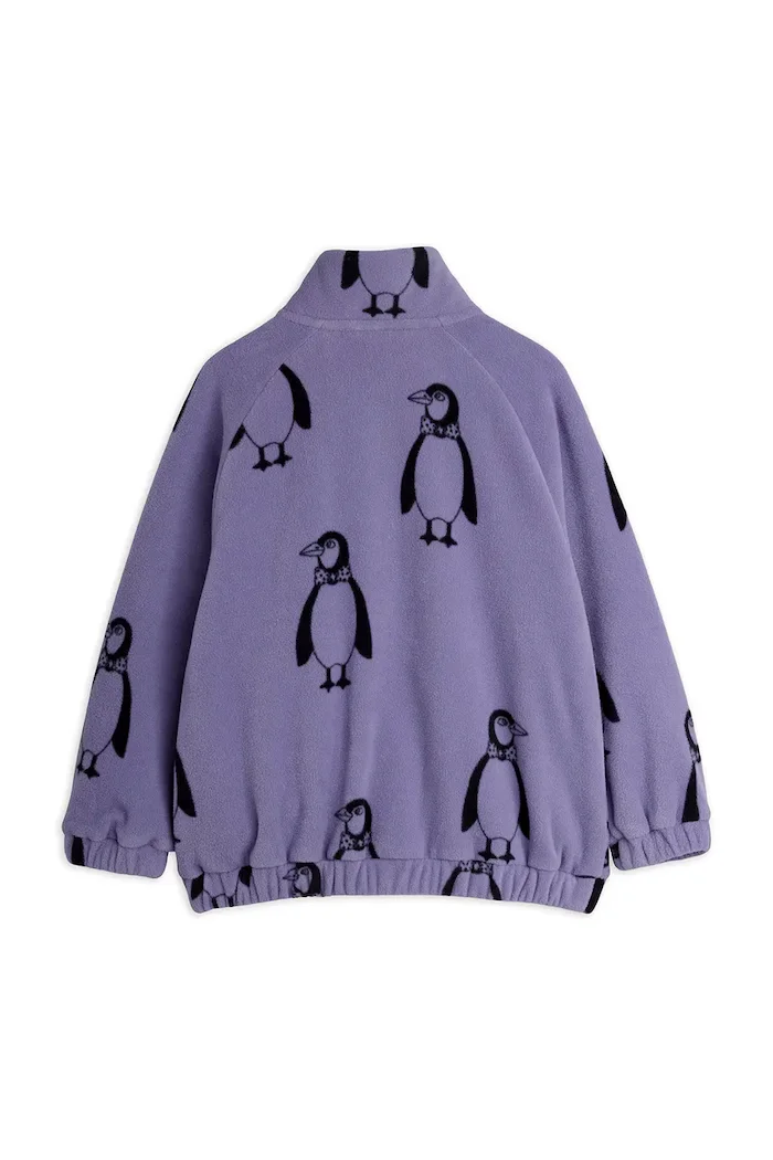 MINI RODINI яке за деца от полар Penguin виолетово 11000366