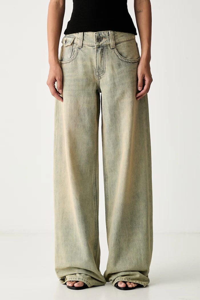 Miss Sixty дънки wide leg дамски сини 6M2JJ43400