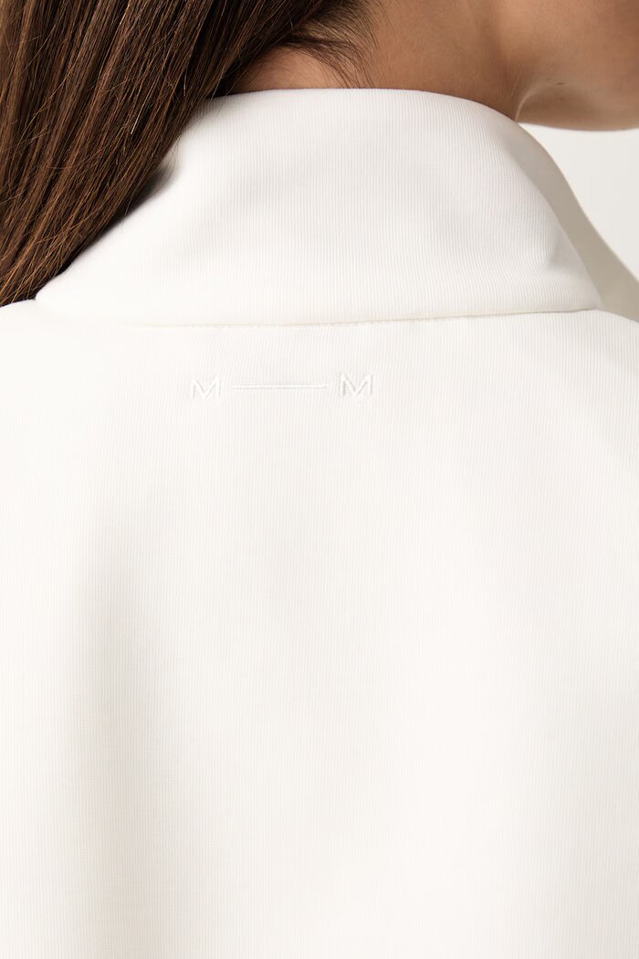 mm by max mara суичър с цип дамски с памук MMLVOLUME бял 2626926037600