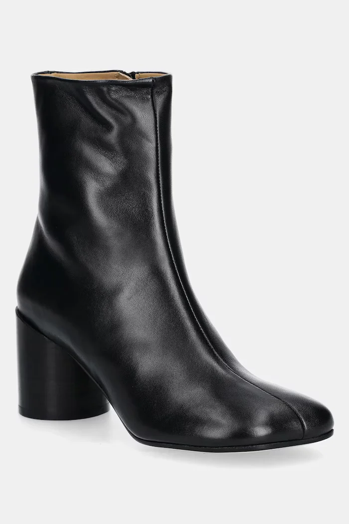 MM6 MAISON MARGIELA боти дамски от кожа черни S59WU0235.P3628