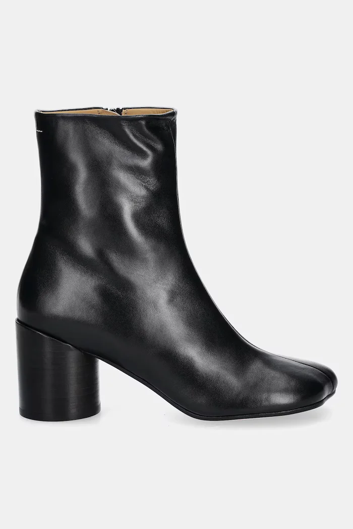 MM6 MAISON MARGIELA боти дамски от кожа черни S59WU0235.P3628