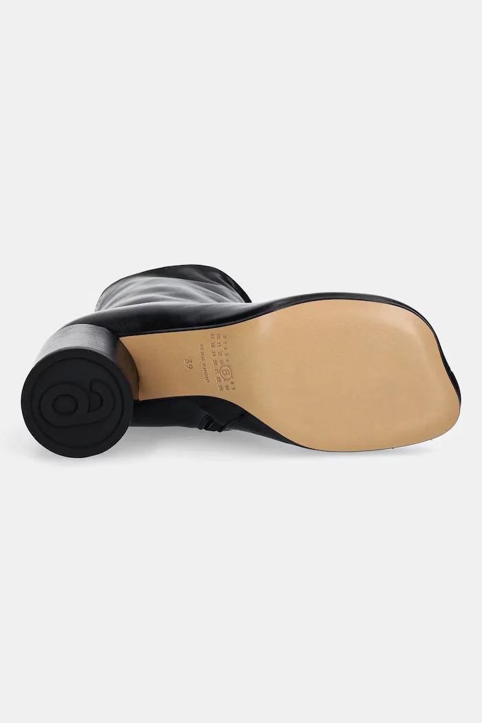 MM6 MAISON MARGIELA боти дамски от кожа черни S59WU0235.P3628