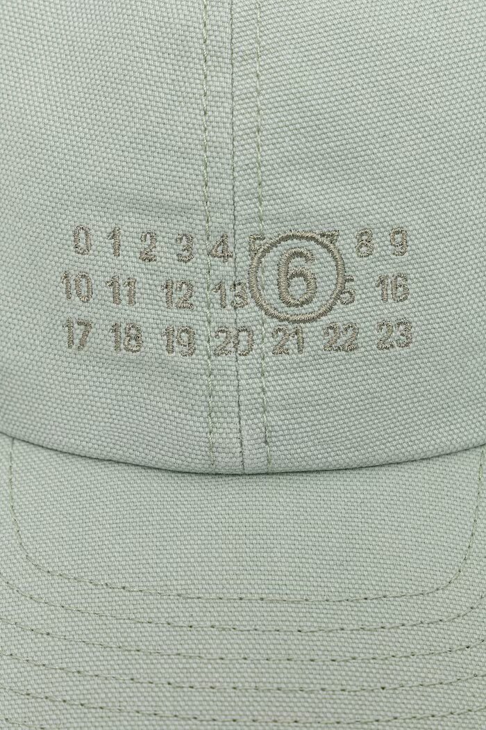 MM6 MAISON MARGIELA Памучна шапка с козирка в тюркоазено SH0TC0008.M35346