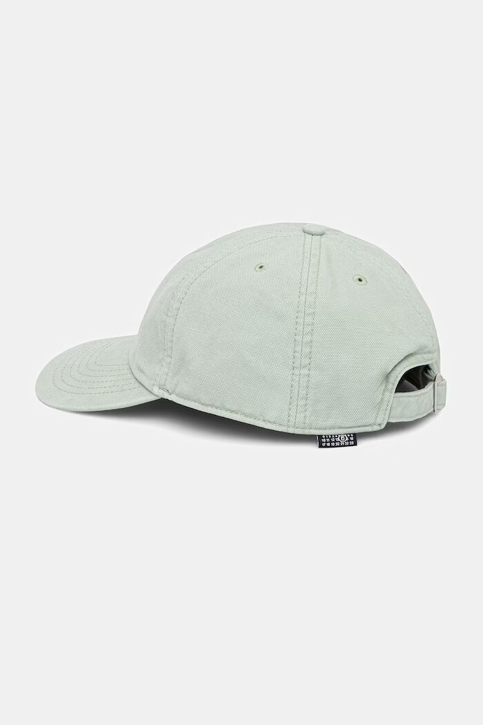 MM6 MAISON MARGIELA Памучна шапка с козирка в тюркоазено SH0TC0008.M35346