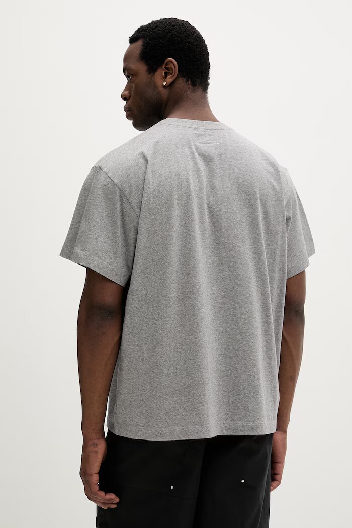 MM6 MAISON MARGIELA Памучна тениска в сиво с изчистен дизайн SH0GC0071.M20170
