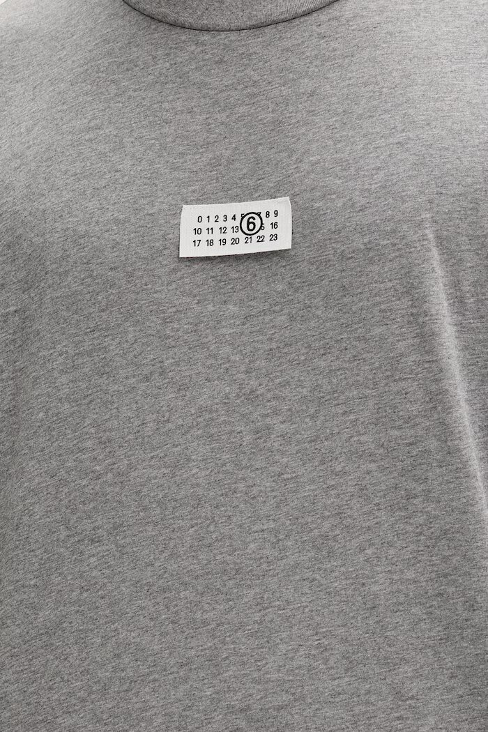 MM6 MAISON MARGIELA Памучна тениска в сиво с изчистен дизайн SH0GC0071.M20170