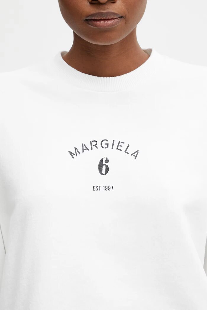 MM6 MAISON MARGIELA суичър дамски от памук бял S62GU0145.M25014