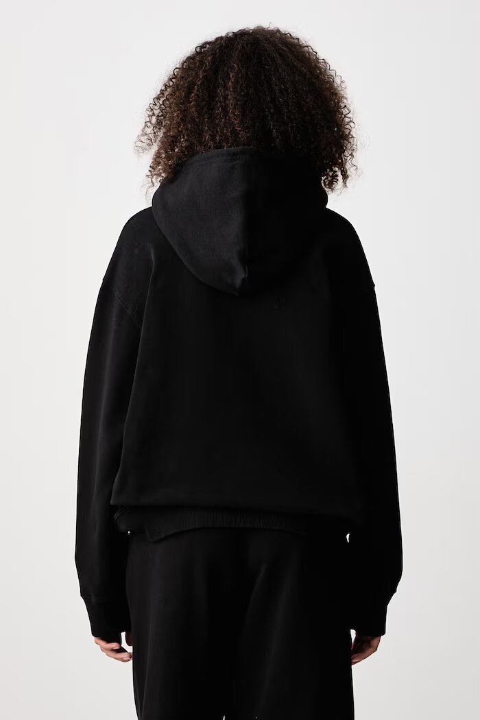 MM6 MAISON MARGIELA суичър с качулка дамски от памук черен S52GU0263-M25025