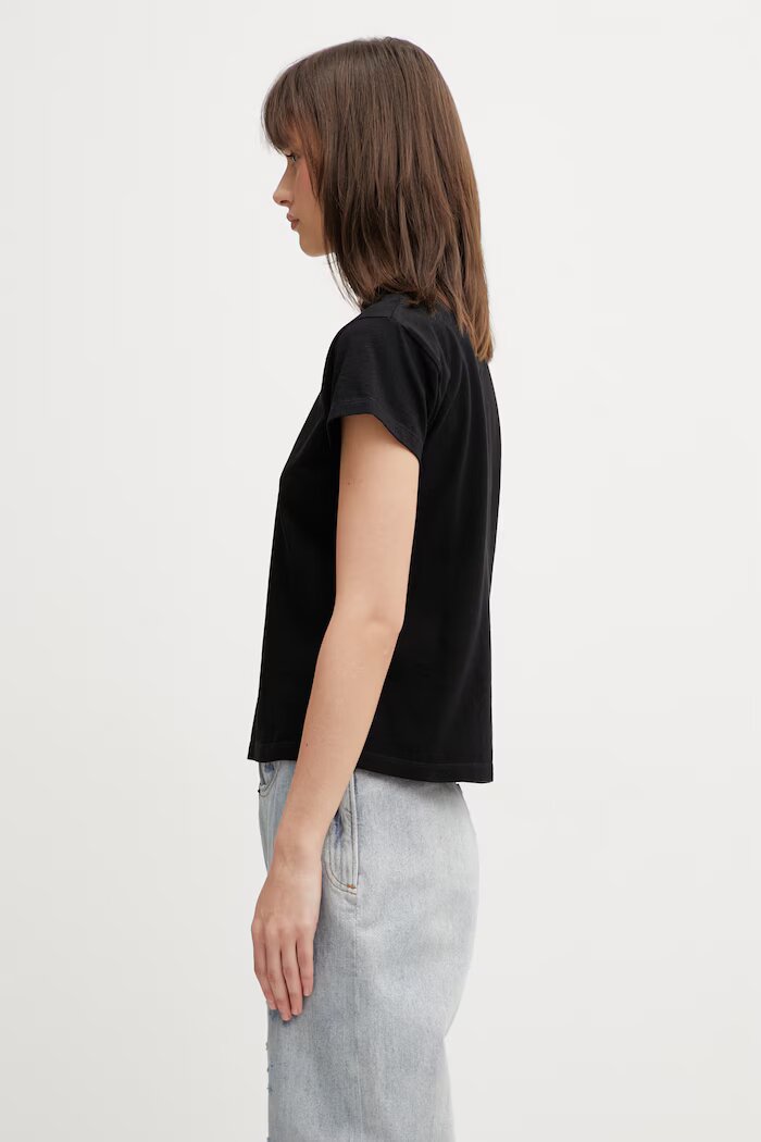 MM6 MAISON MARGIELA тениска дамска от памук черна S62GD0216.M20048