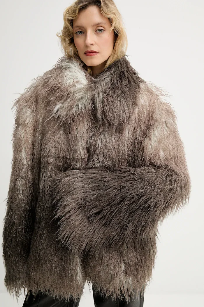 MMC STUDIO Палто в кафяво FLORO.FUR